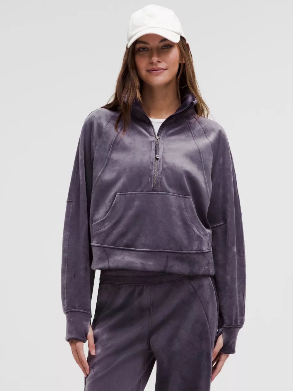 lululemon athletica velvet Half-Zip Pullover in Dusty Lavender Gray
